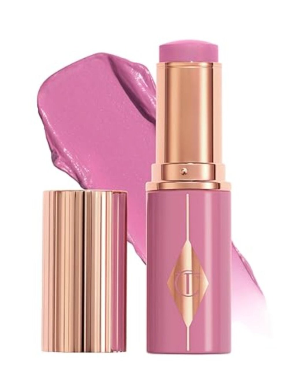 NEW Charlotte Tilbury Pretty Glow Unreal Healthy Glow Cream Blush Stick Pink